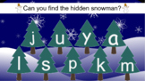 Letter Identification Find the Snowman Game (Distance Lear