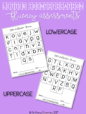 Letter Identification Fluency Assessment - upper case and 