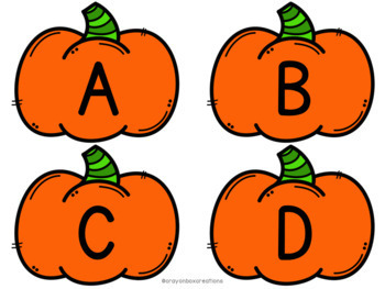 Letter Identification Game - Fall Pumpkins by Crayon Box Creations