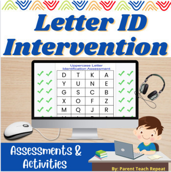 Preview of Letter Identification NO PREP Reading Intervention Digital | Assessment RTI MTSS