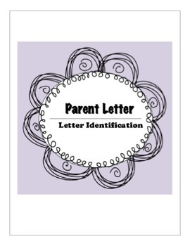 Preview of Letter Identification Parent Letter