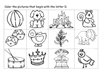 Letter Identification Picture Coloring by Loving Life in Kindergarten