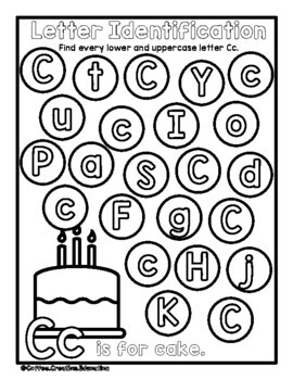 Letter Identification Work Sheets by My Place In Primary | TPT