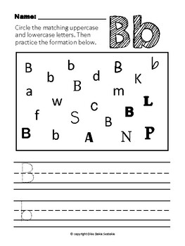 Letter Identification and Writing Practice by Okie Dokie Sestokie