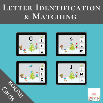 Preview of Letter Identification with Boom Cards™ | Winter Animals | Digital