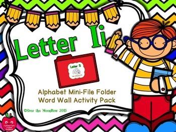 Preview of Letter Ii Mini-File Folder Word Wall Activity Pack