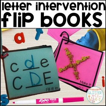 Letter Intervention Flip Books For Kindergarten- RTI, Centers, & More