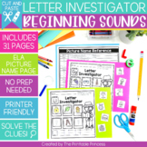 Beginning Sounds Worksheets Cut and Paste Picture Sort for