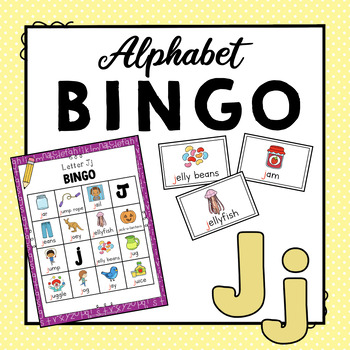 Preview of Letter J Alphabet Bingo Game |  Letter Identification and Letter Sounds Activity