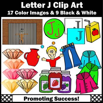 Alphabet Letter J Clipart Beginning Letter Sounds Clip Art Sps Tpt