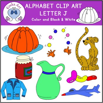 Letter J Clip Art {Beginning Sounds} Alphabet by Kinka Art | TPT