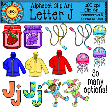 Letter J Clip Art - Beginning Sounds by Deeder Do Designs | TpT