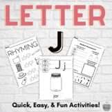 Letter J: Literacy Intervention Activity (Sound Sensible S