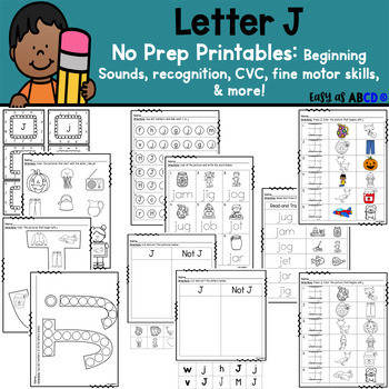 Preview of Letter J Printable Worksheets