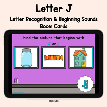 Preview of Letter J Recognition and Beginning Sounds | BOOM™ Cards