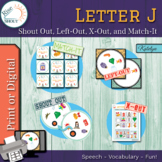 Letter J Sound Bundle: Shout Out, Left-Out, Match-It, and X-Out