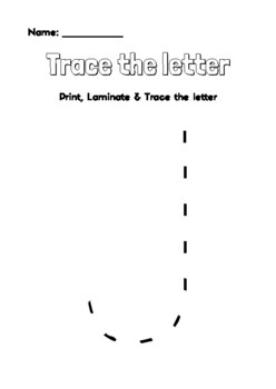 letter j tracing practice worksheets by the daily letter tpt