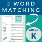 Letter J Word Match | Matching, Tracing and Writing Printa