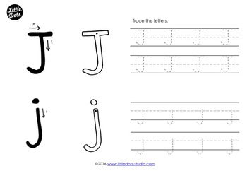 Letter J Activities and Worksheets by Little Dots | TPT