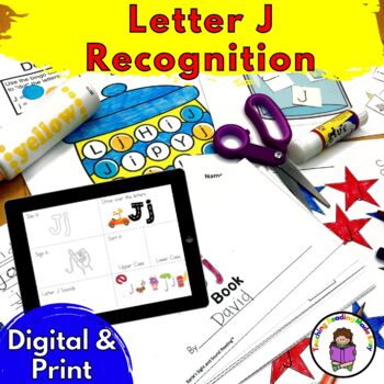 Preview of Letter J Worksheets for Letter Sound Recognition | Print and Digital Bundle
