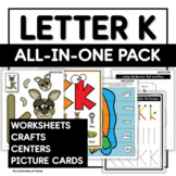 Letter K Activities Bundle - Worksheets, Centers, Crafts &