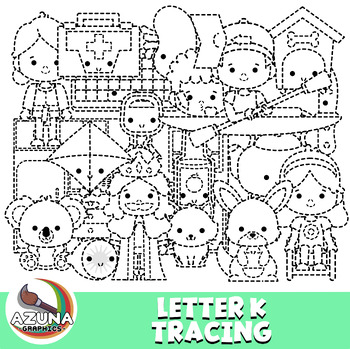 Preview of Letter K Clipart Tracing