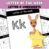 Letter K Packet | Letter Practice Worksheets | Letter Of T