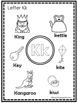 Letter K Preschool Worksheets/Alphabet Tracing /Sounds Preschool ...