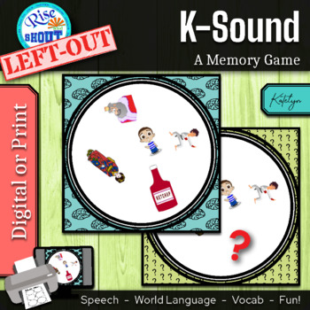 Letter K Sound Left Out A Memory Game By Rise And Shout Tpt