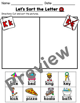 letter k worksheets by kindergarten swag teachers pay teachers