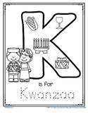 Letter K is for Kwanzaa Trace and Color Printable FREE