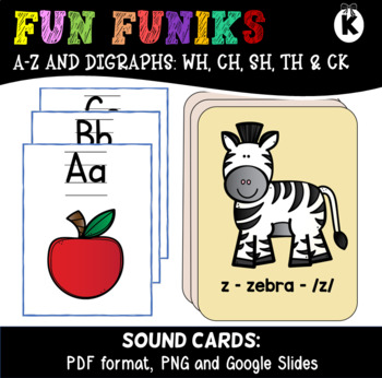 Preview of Fun Funiks: Letter-Keyword-Sound Cards for Kinder