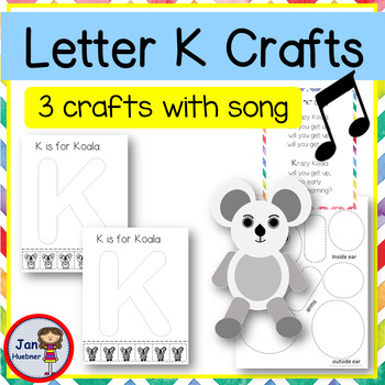 Preview of Letter Kk Crafts with Song