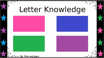 Preview of Letter Knowledge Interactive Powerpoint with Audio