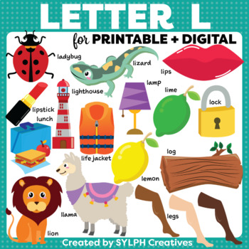 Letter L Alphabet Moveable ClipArt for Phonics Activities by SYLPH ...