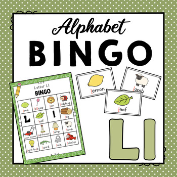 Preview of Letter L Alphabet Bingo Game |  Letter Identification and Letter Sounds Activity