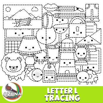 Preview of Letter L Clipart Tracing