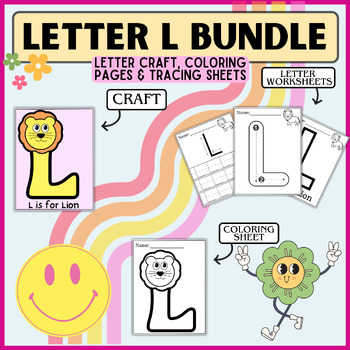 Preview of Letter L Craft // Letter L worksheets // Letter L coloring sheet