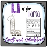Letter L Craft: Alphabet Craft, Ll Craft, L is for Llama C
