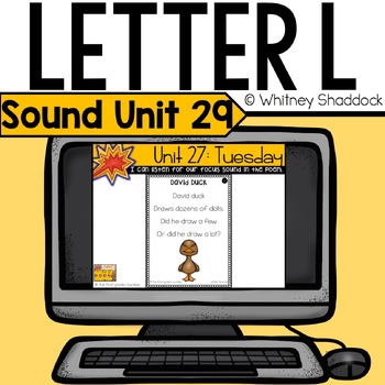 Preview of Letter L Letter Sound Recognition Phonics Lessons for Kindergarten Unit 29