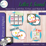 Letter L Sound Games Bundle: Shout Out, Left-Out, Match-It