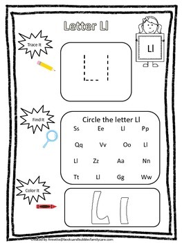 letter l tracing teaching resources teachers pay teachers