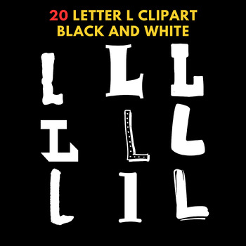 Preview of Letter L clipart black and white