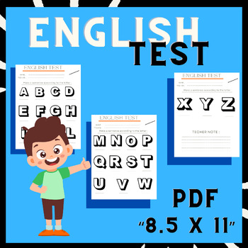 Preview of English Proficiency Mastery: Coloring Adventure Through the Alphabet(test) 2024