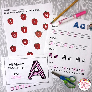 Letter Learning Full Unit | Identification Writing Sound | 190+ Pages