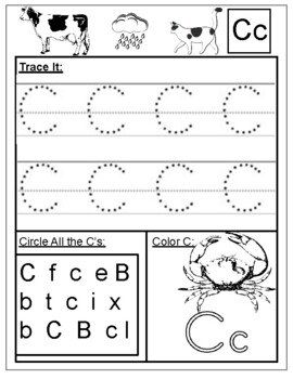 Letter Learning Worksheets by Early Childhood Education Specialist