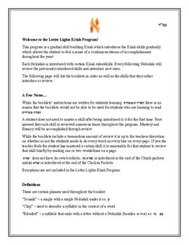 Preview of Letter Lights Kriah Program Introduction
