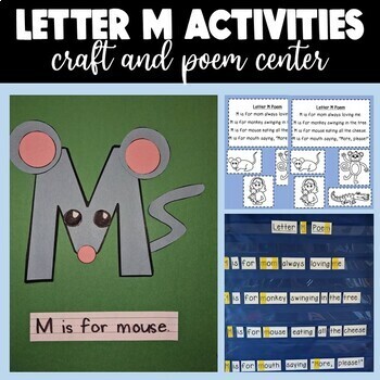 Letter M Activities- Craft and Poem by Breezy as ABC | TPT