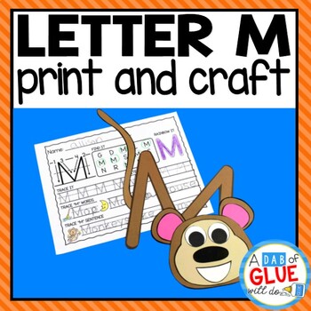 Letter M Activities: Uppercase Letter Craft and Alphabet Worksheet