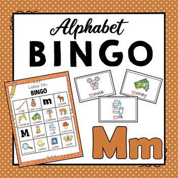 Preview of Letter M Alphabet Bingo Game |  Letter Identification and Letter Sounds Activity